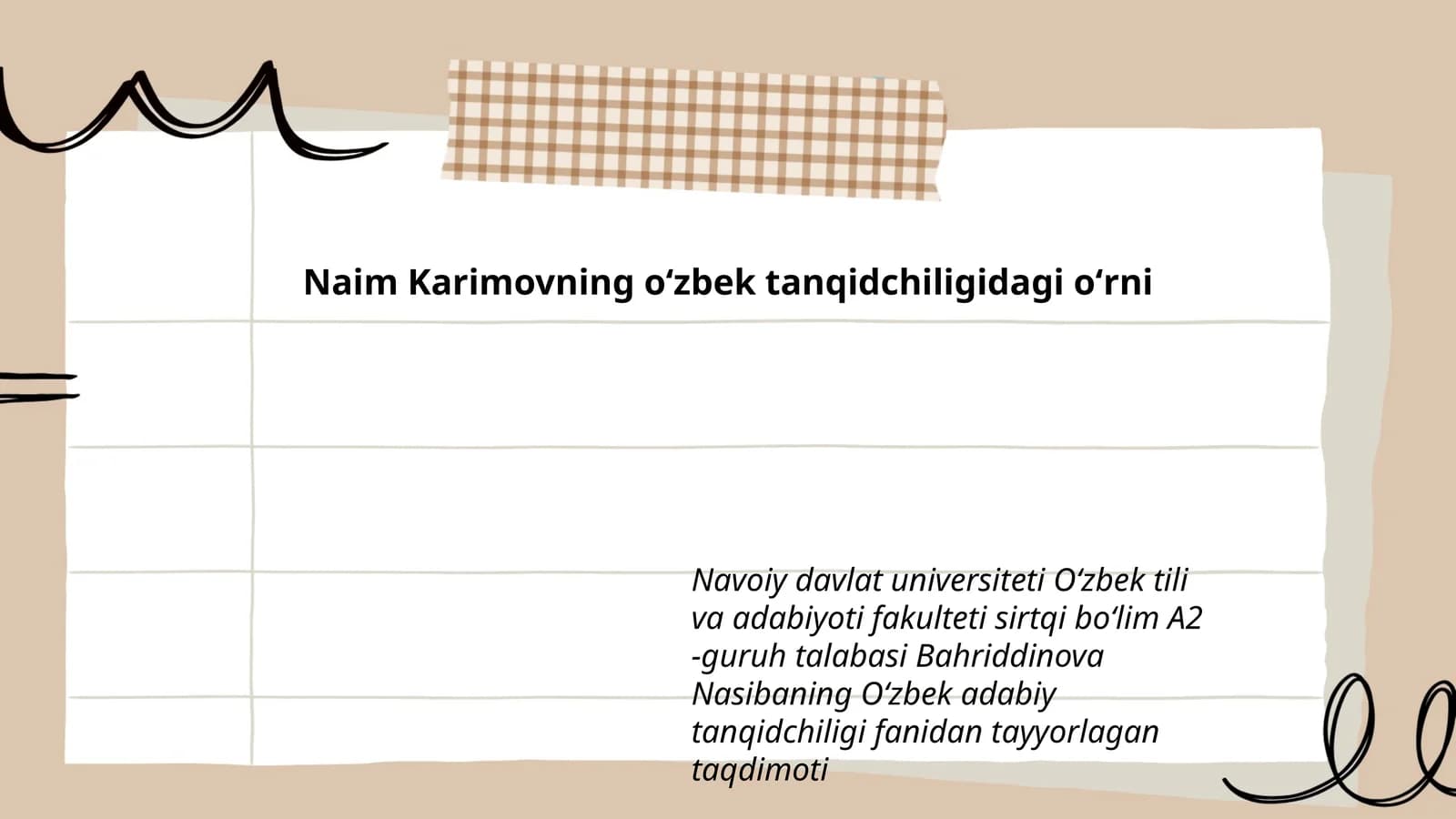 Naim Karimovning oʻzbek tanqidchiligidagi oʻrni