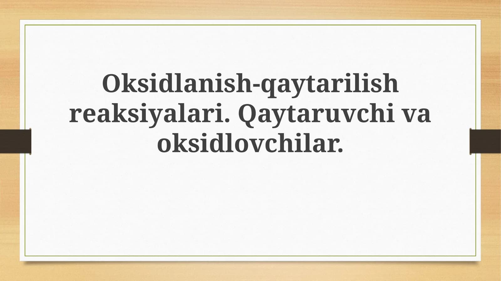 Oksidlanish-qaytarilishreaksiyalari