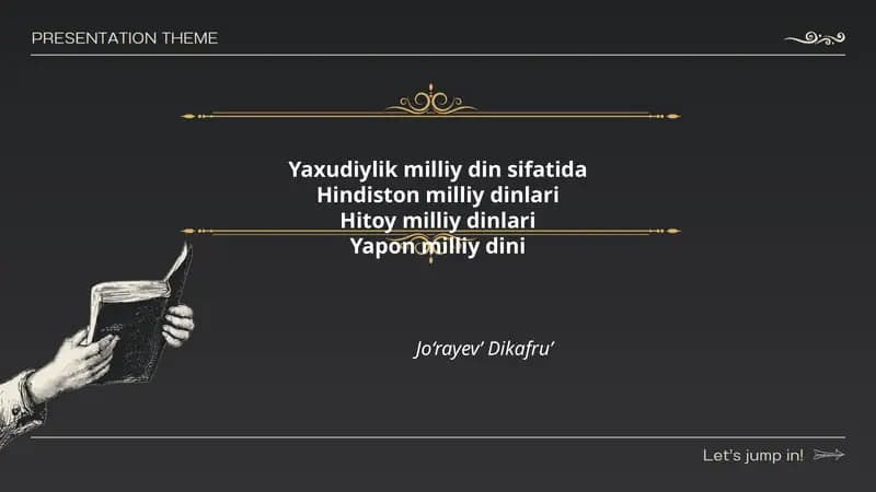 Yaxudiylik milliy din sifatida