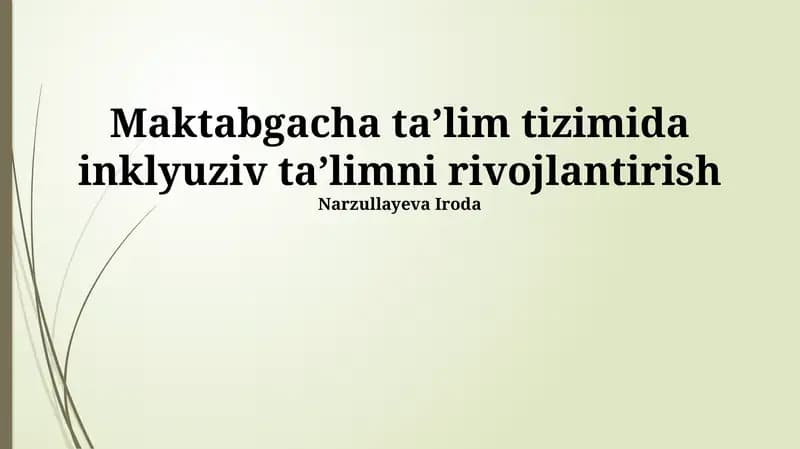 Inklyuziv Ta'limning Samaradorligini Baholash va Yaxshilash
