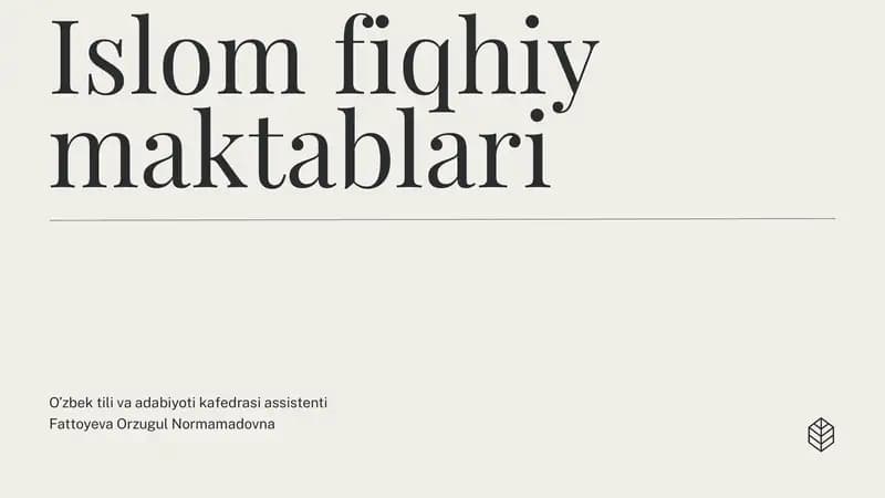 Islom fiqhiy maktablari