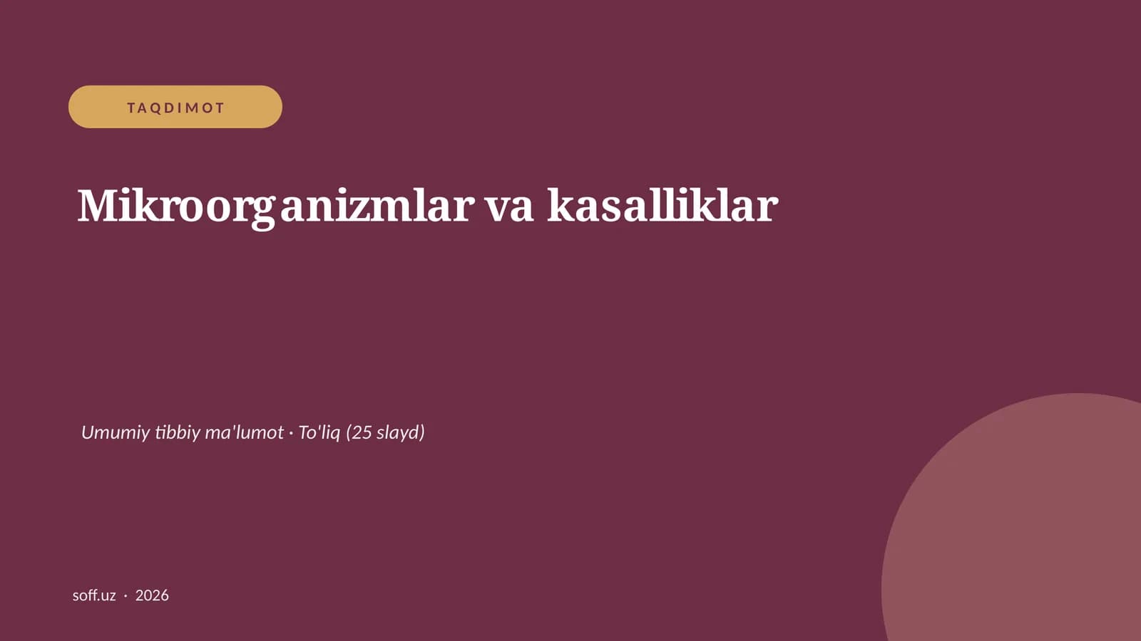 Mikroorganizmlar va kasalliklar