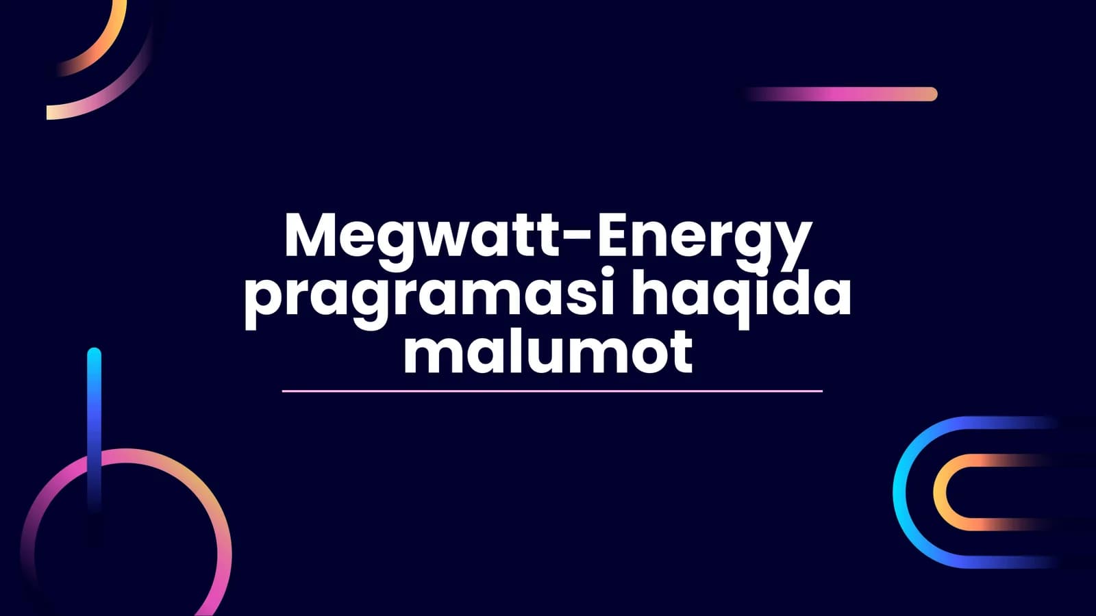 Megawatt-Energy dasturi