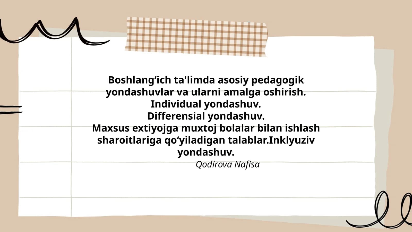 Asosiy pedagogik yondashuvlar