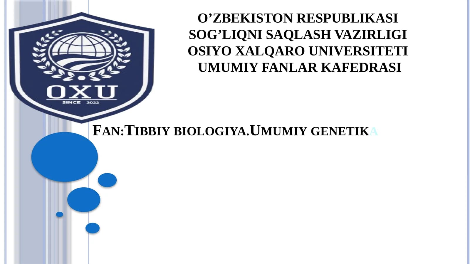 Odam genetikasini tekshirish usullari