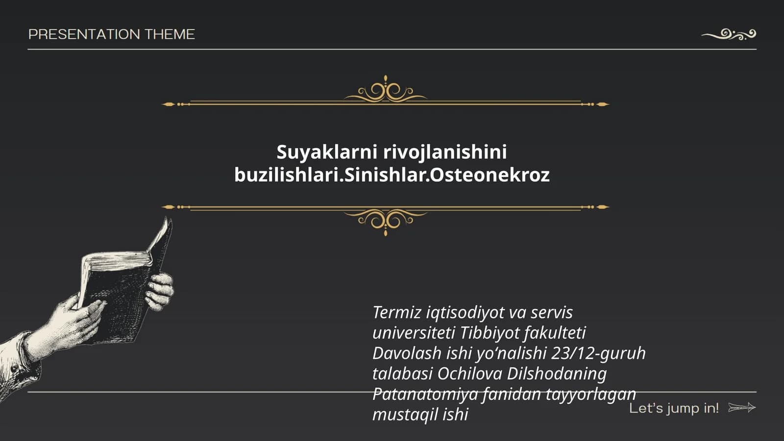 Suyaklarni rivojlanishini buzilishlari.Sinishlar.Osteonekroz