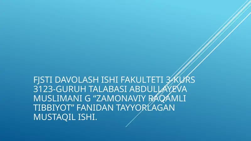 Kompyuterdan ultratovush tashxisi tizimida foydalanish.