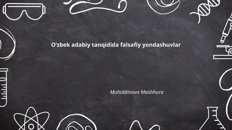 Oʻzbek adabiy tanqidida falsafiy yondashuvlar