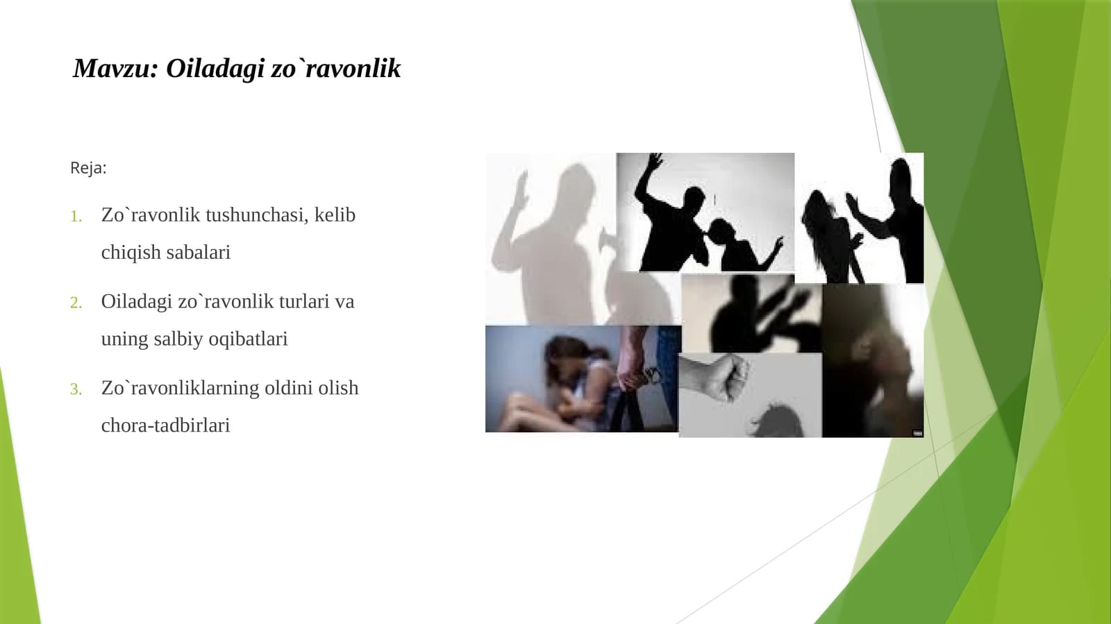 Oiladagi zo`ravonlik