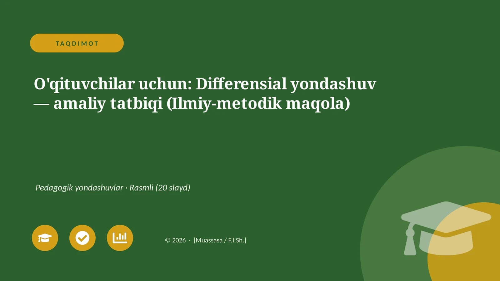 Differensial yondashuv — amaliy tatbiqi (Ilmiy-metodik maqola)