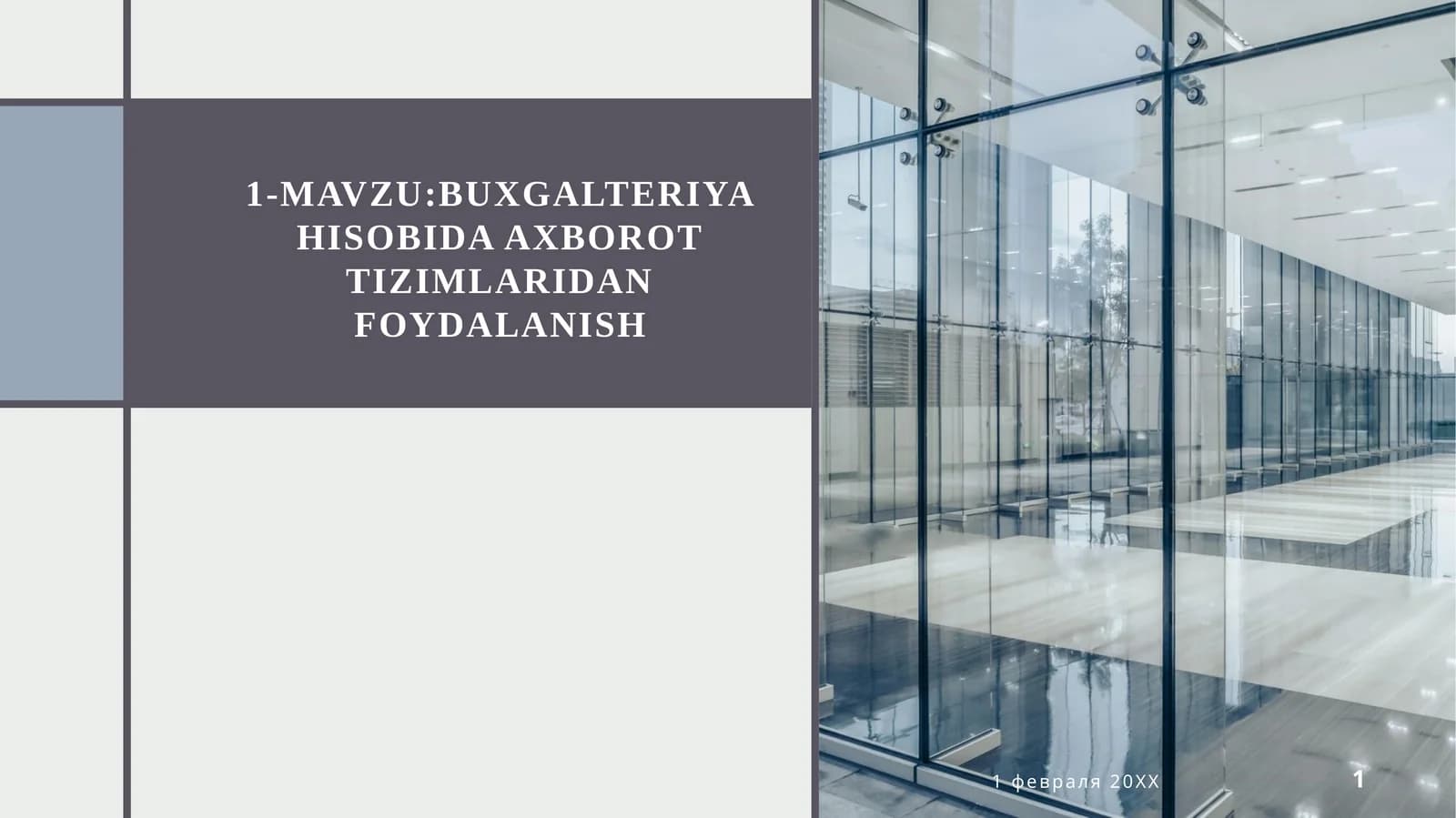Buxgalteriya hisobida axborot tizimlaridan foydalanish