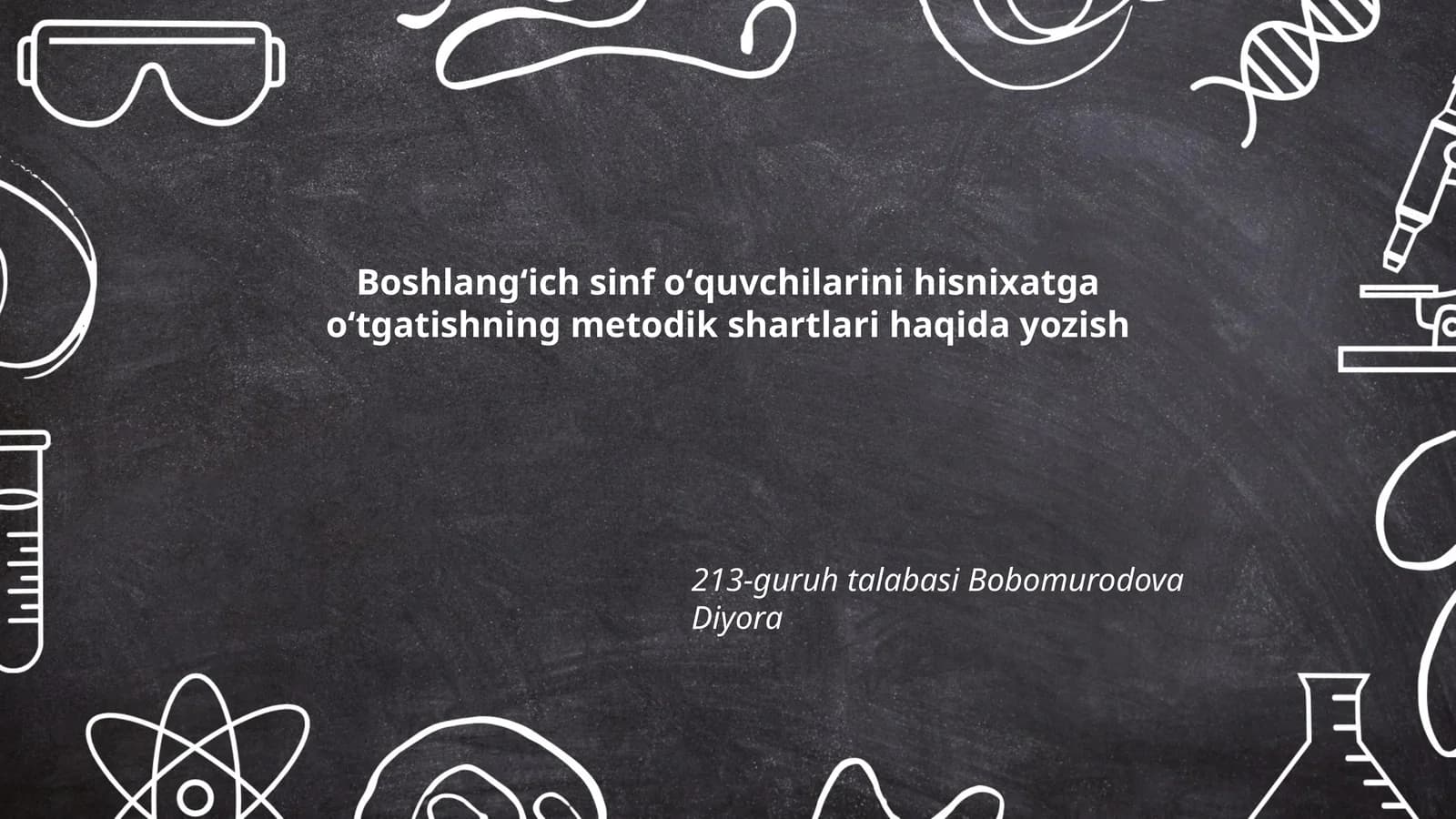 Hisnixatga oʻrgatishning metodik shartlari
