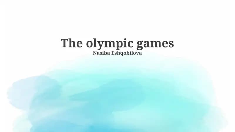 The olympic games