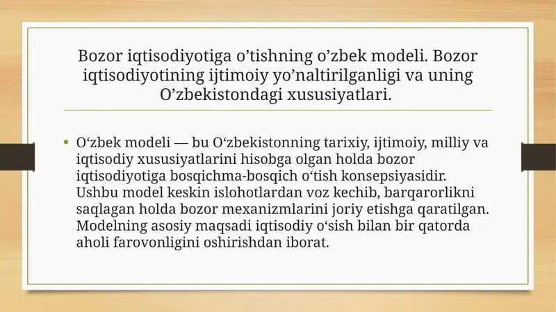 O‘zbek modeli