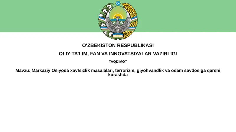 Markaziy Osiyoda xavfsizlik masalalari