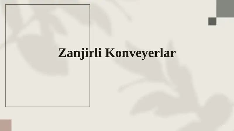 zanjirli konverlar mustaqil ta'lim