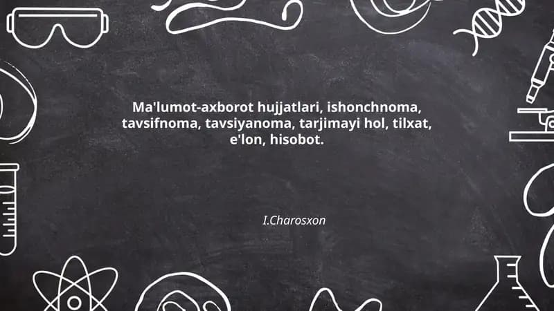 Ma'lumot-axborot hujjatlari