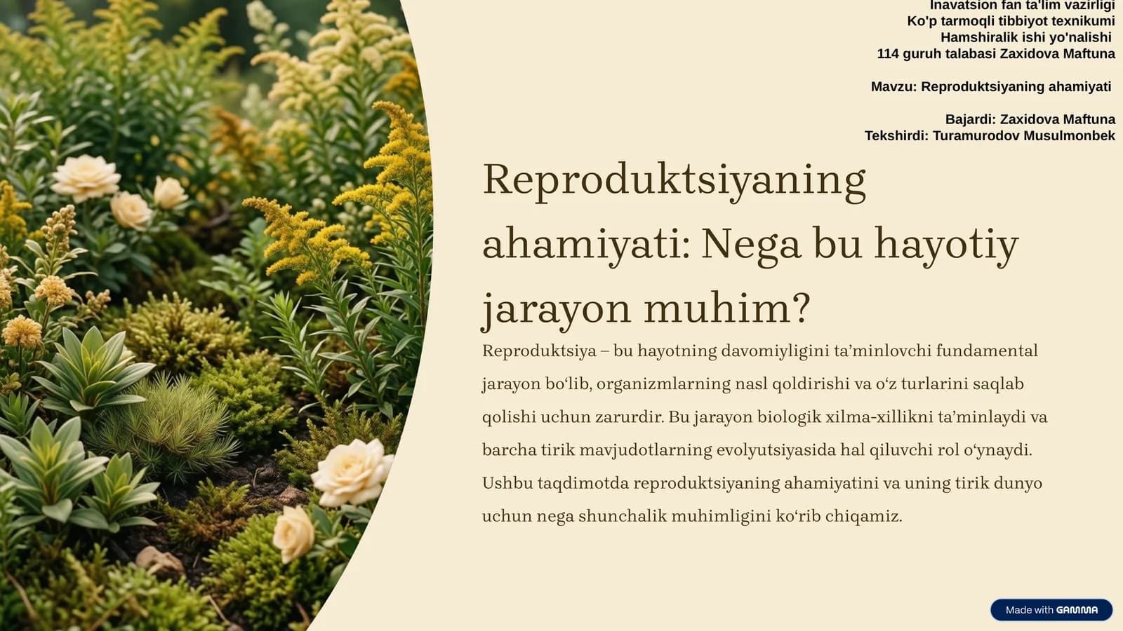 Reproduktsiyaning ahamiyati: Nega bu hayotiy jarayon muhim?