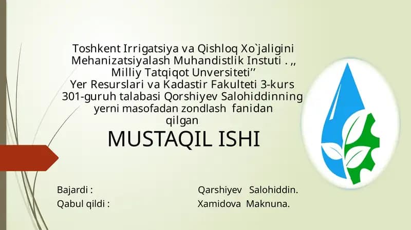 Joy relyefini raqamli modeli