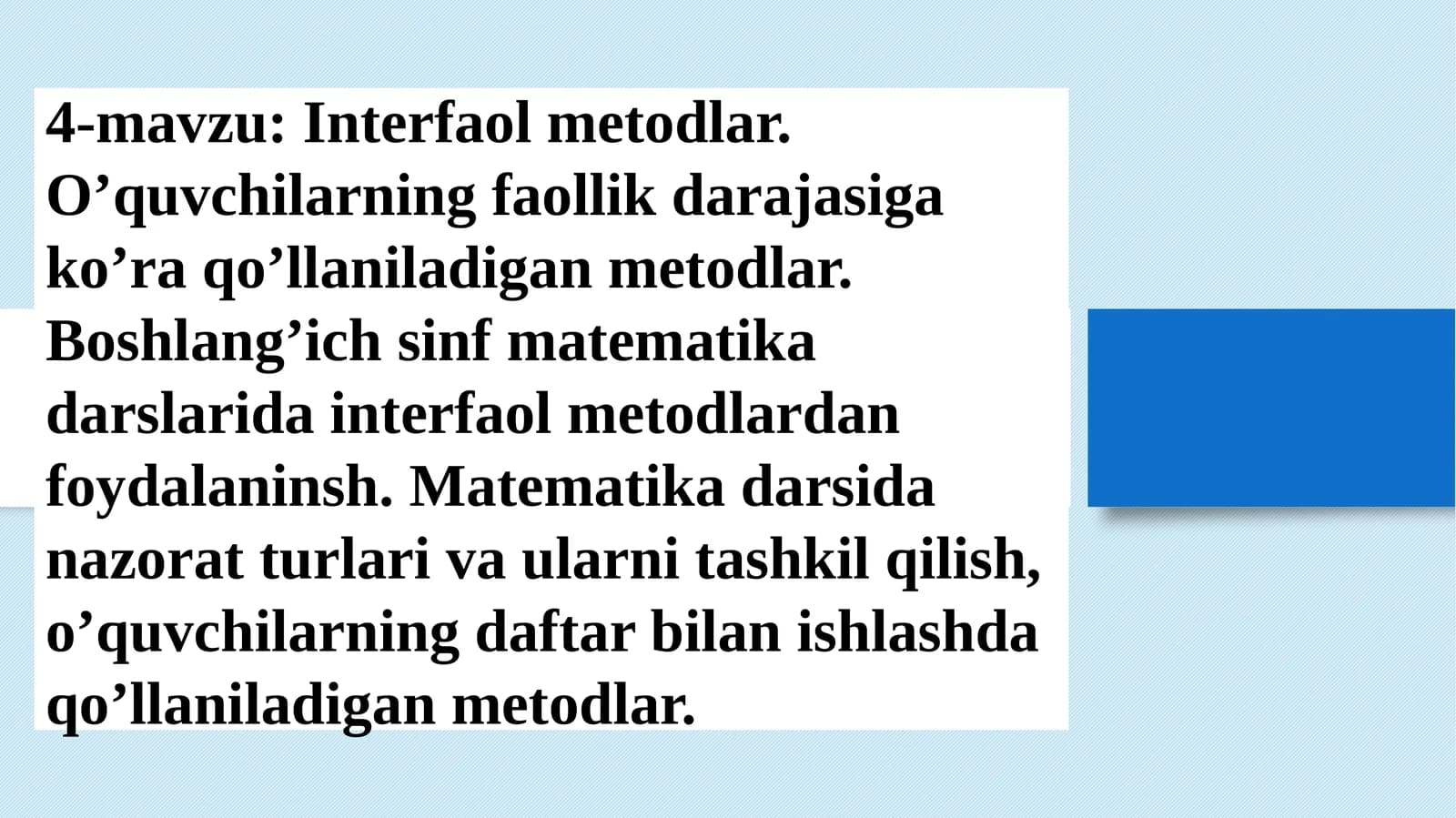 Interfaol Metodlar