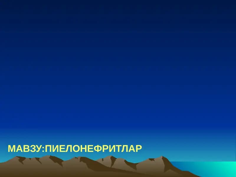 Пиелонефритлар