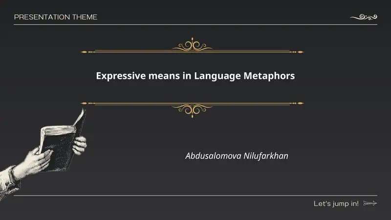 Expressive means in Language Metaphors
