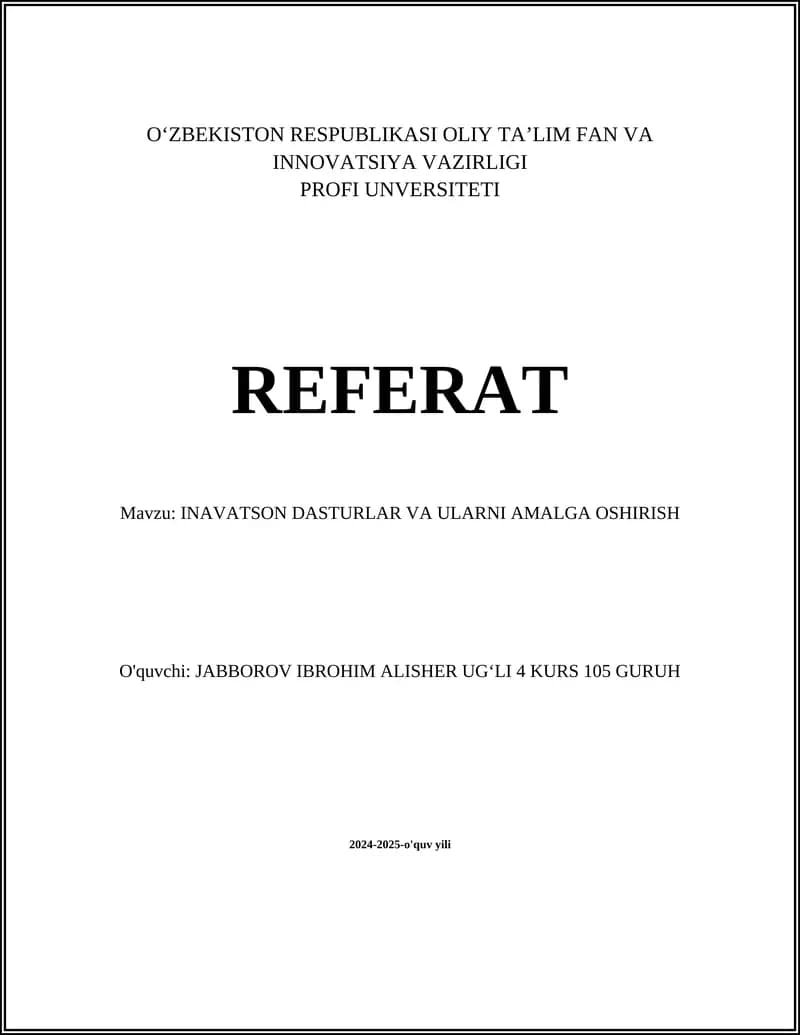Dasturiy ta'minot arxitekturasi