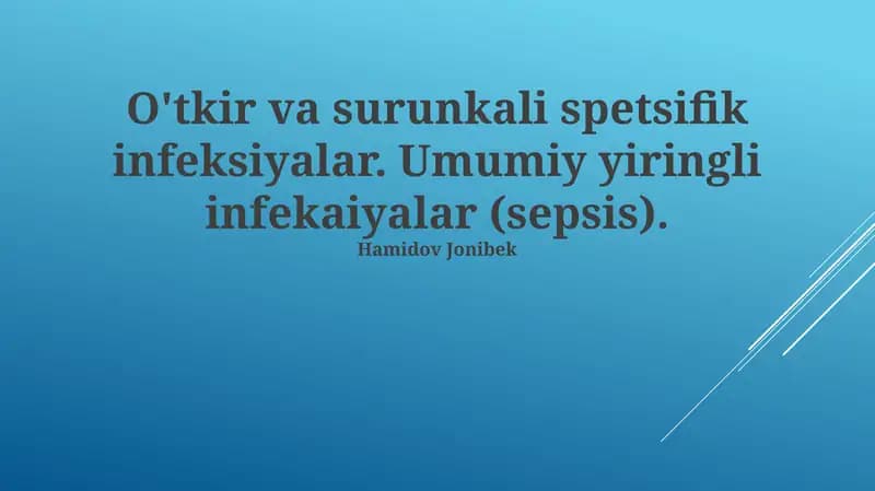 Umumiy Yiringli Infektsiyalar