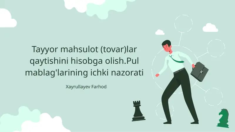 Tayyor mahsulotlar qaytishini hisobga olish