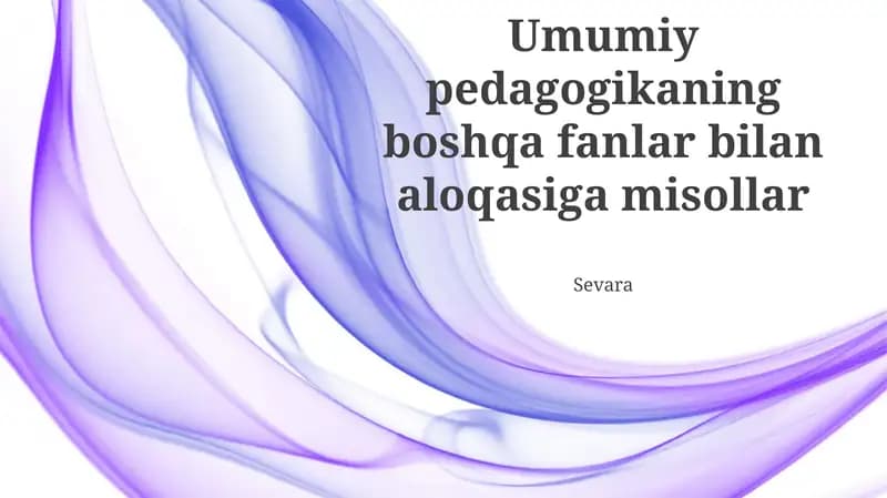 Pedagogikaning falsafa bilan aloqasi