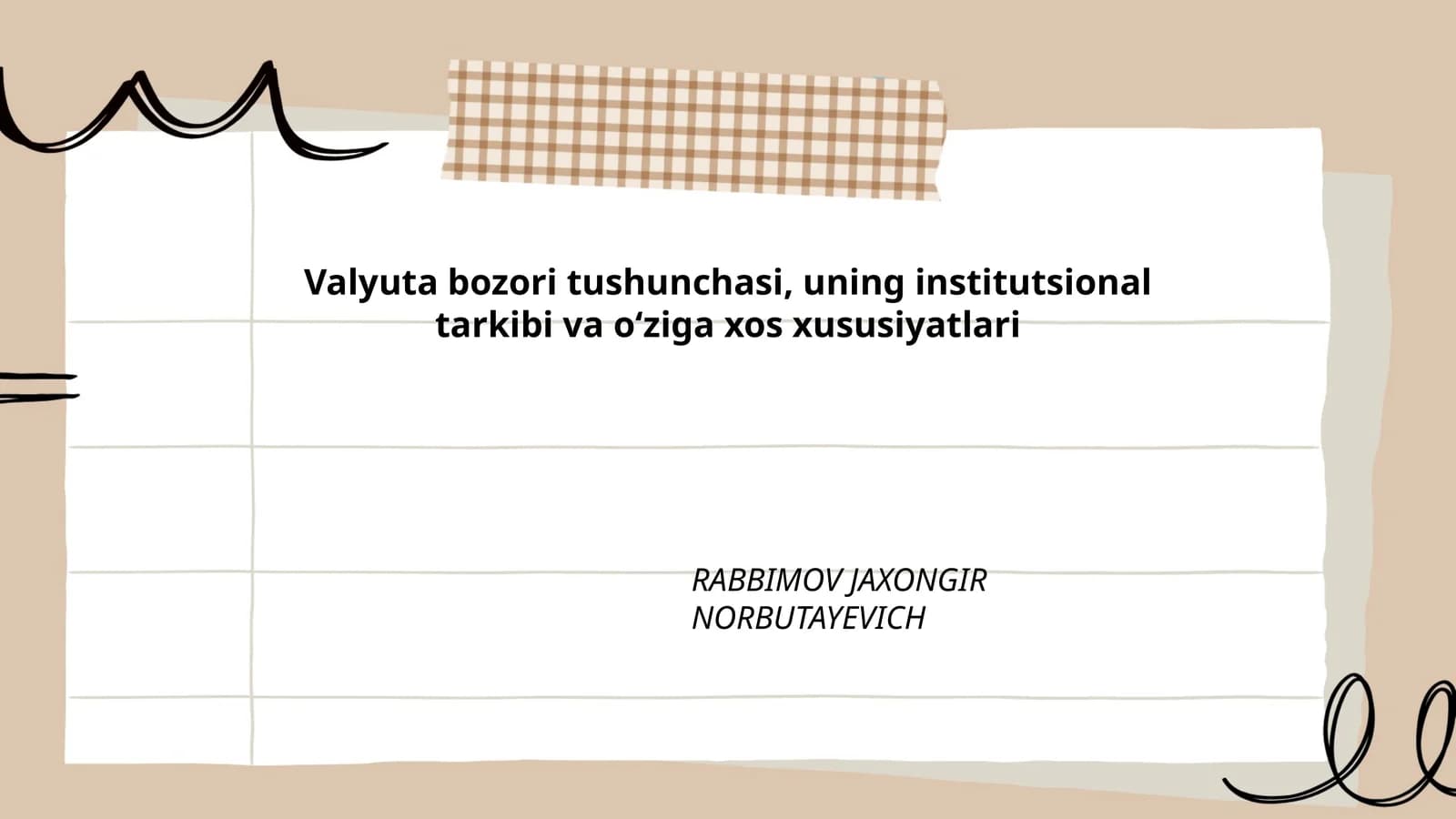 Valyuta bozori tushunchasi