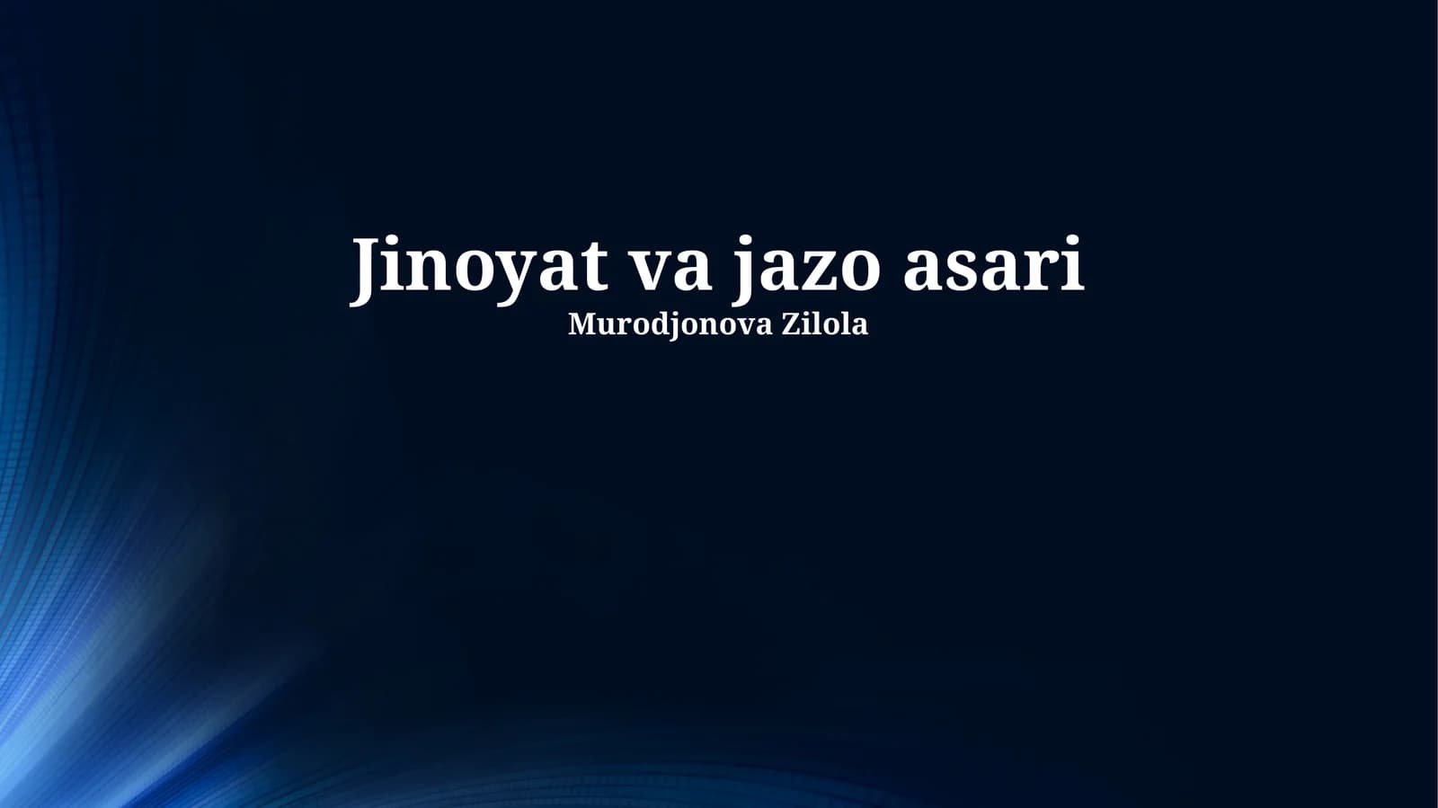 Jinoyat va jazo asari