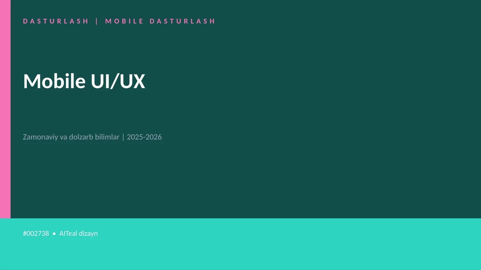 Mobile UI/UX