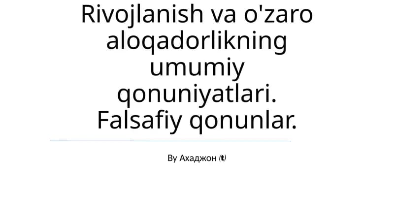 Universal Qonunlar