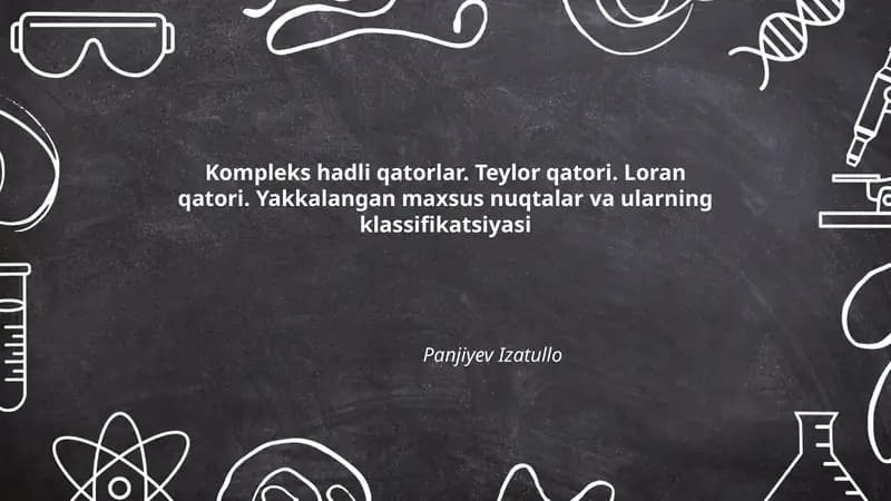 Kompleks hadli qatorlar