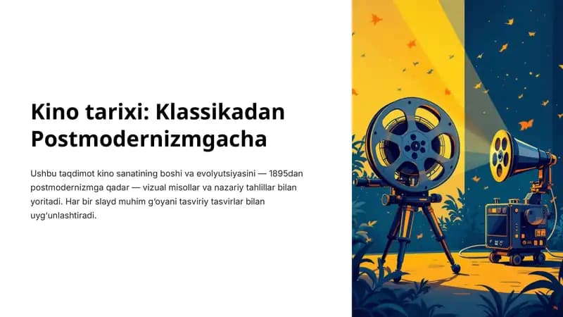 Kino tarixi: Klassikadan Postmodernizmgacha