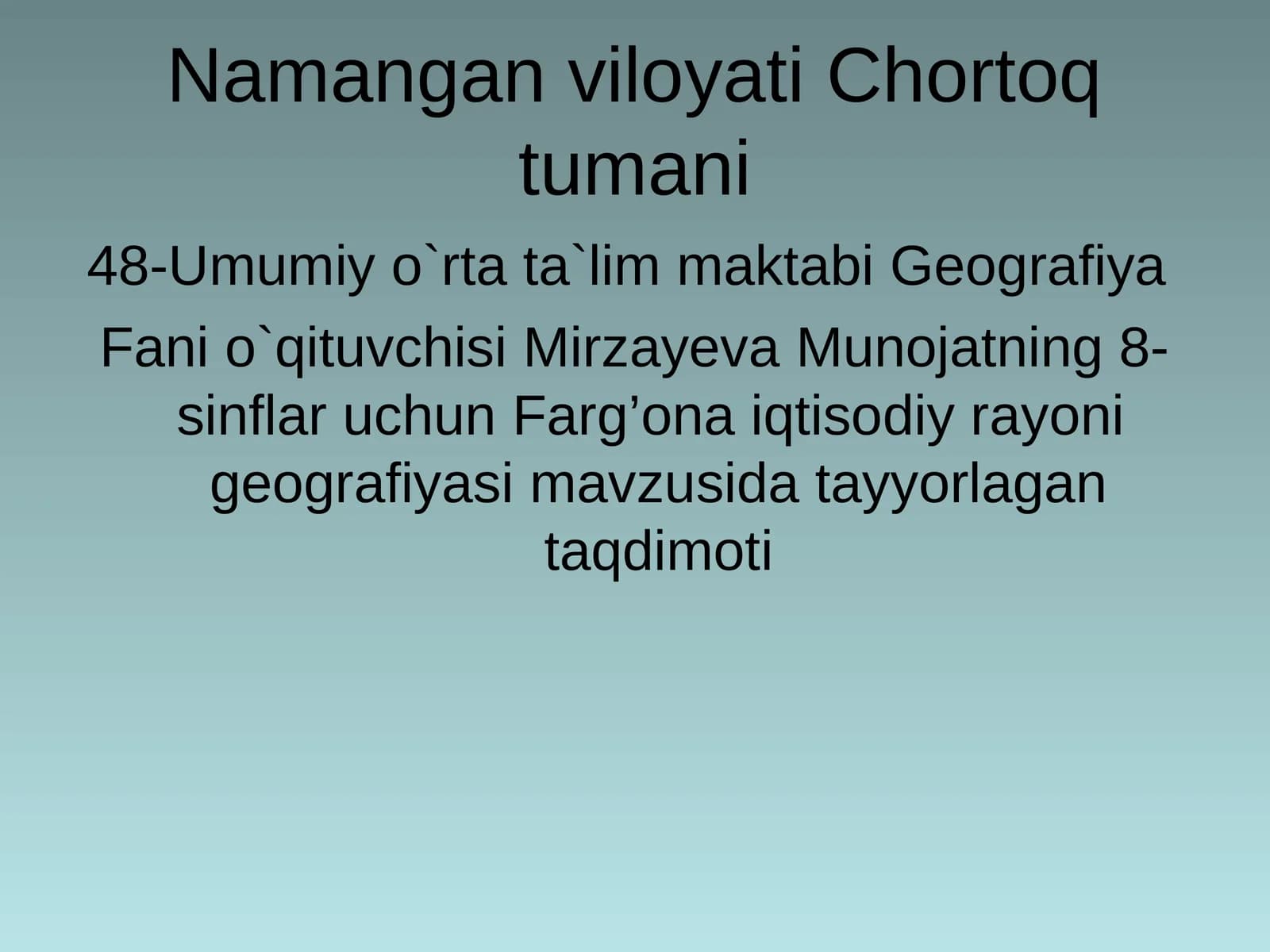 Farg’ona iqtisodiy rayoni gеografiyasi