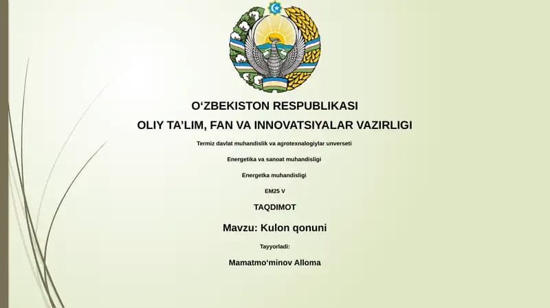 Kulon qonuni
