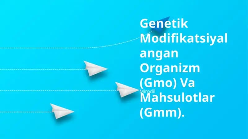 Genetik Modifikatsiyalangan Organizm (GMO) Va Mahsulotlar (GMM)