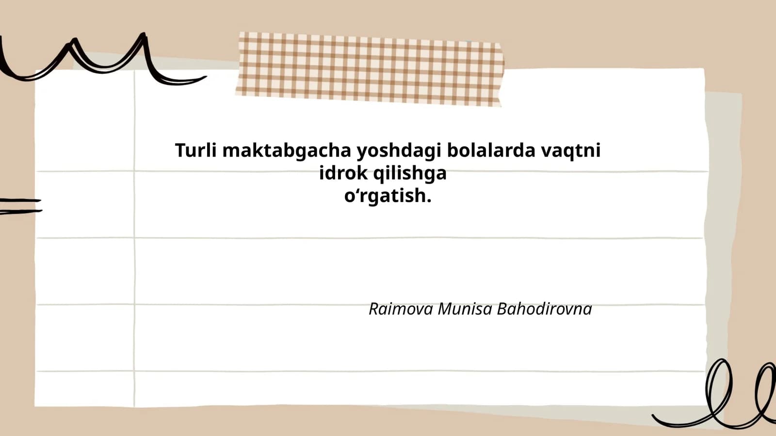 Vaqt tushunchasi