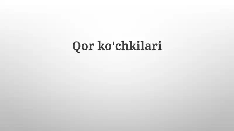 Qorko'chkilari