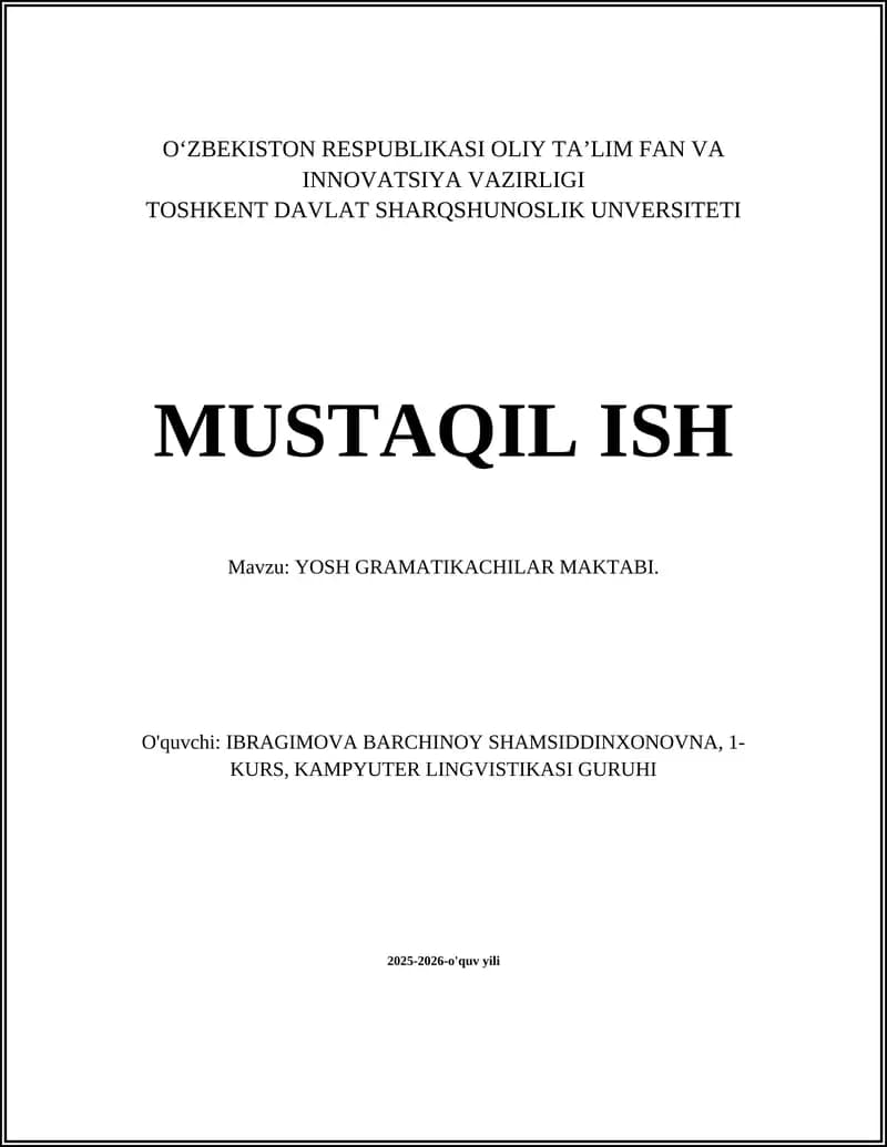 YOSH GRAMATIKACHILAR MAKTABI