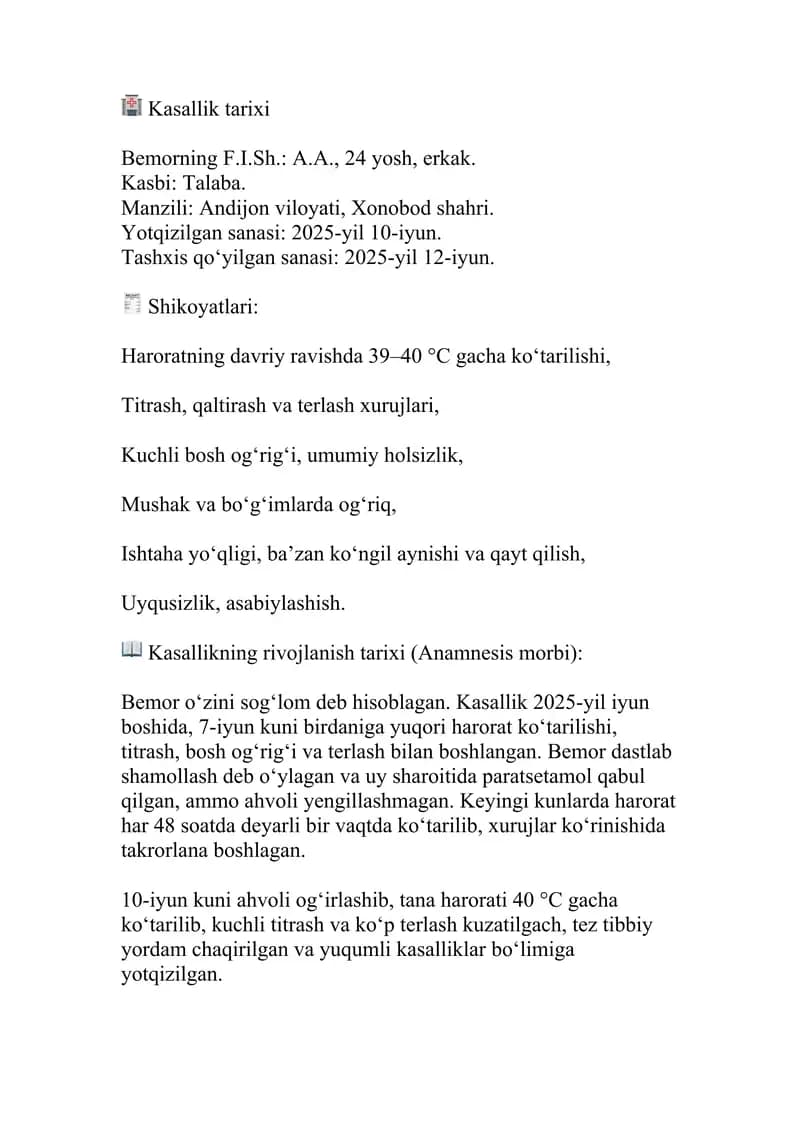 Bezgak kasallik tarixi