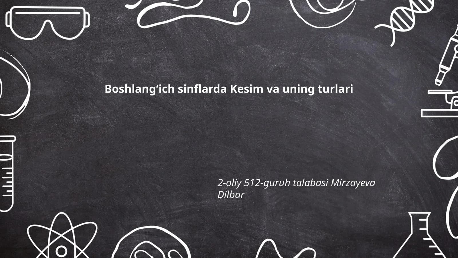 Boshlangʻich sinflarda Kesim va uning turlari
