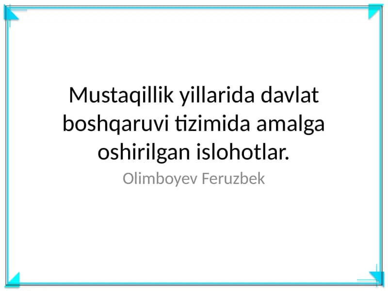 Davlat Boshqaruvi Tizimi