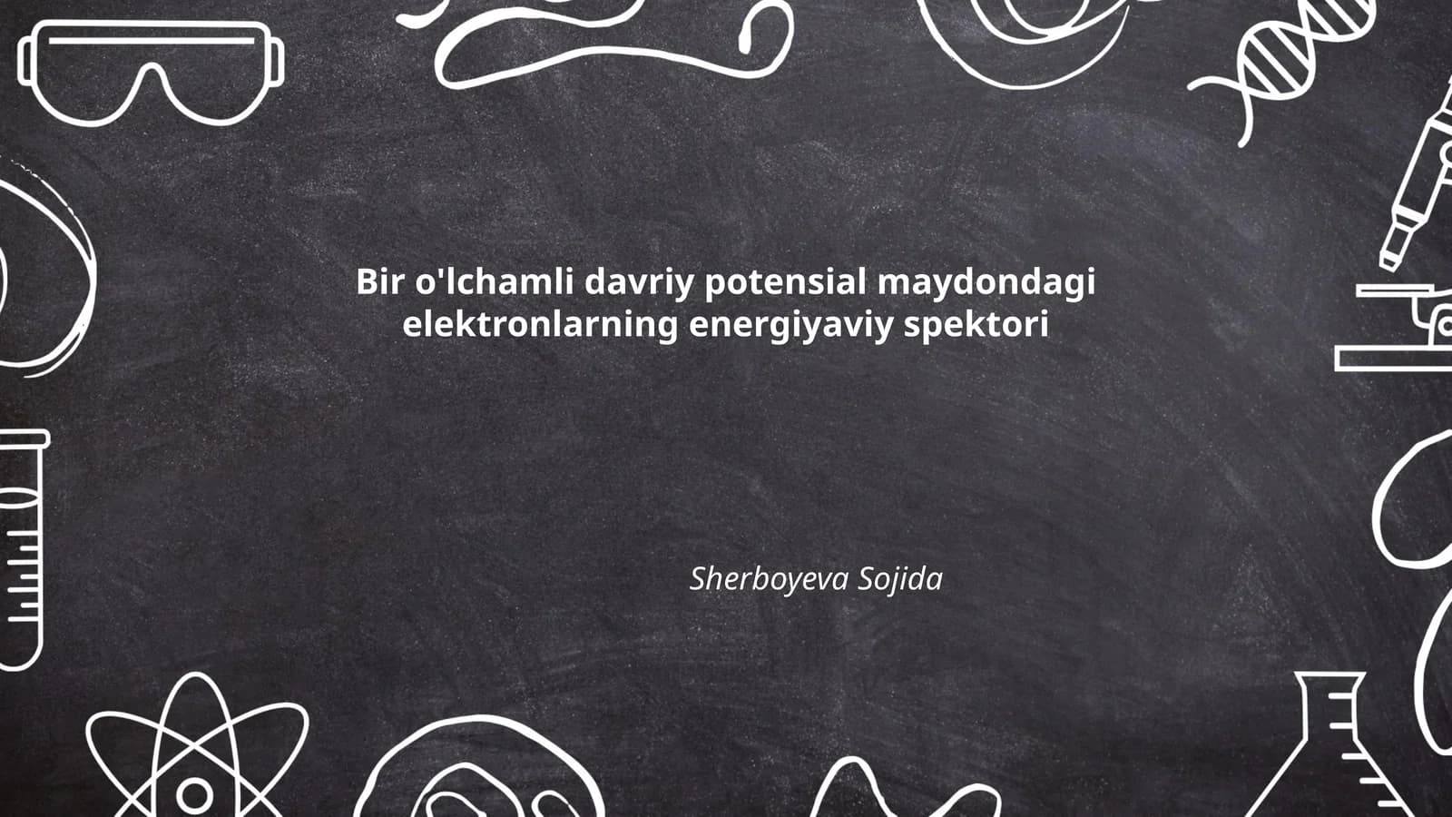 Bir o'lchamli davriy potensial maydondagi elektronlarning energiyaviy spektori