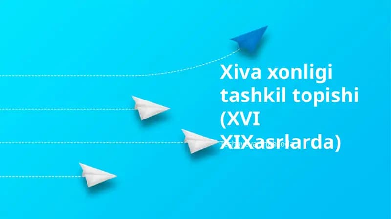 Xiva xonligi tashkil topishi (XVI XIXasrlarda)