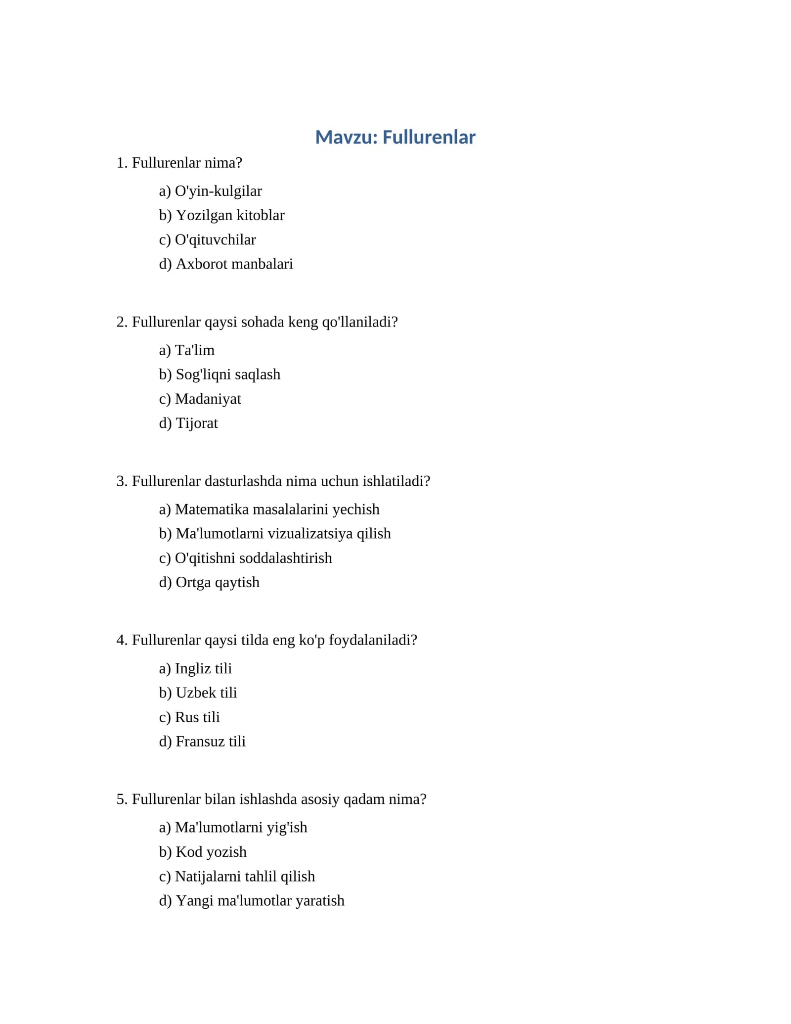 Fullurenlar
