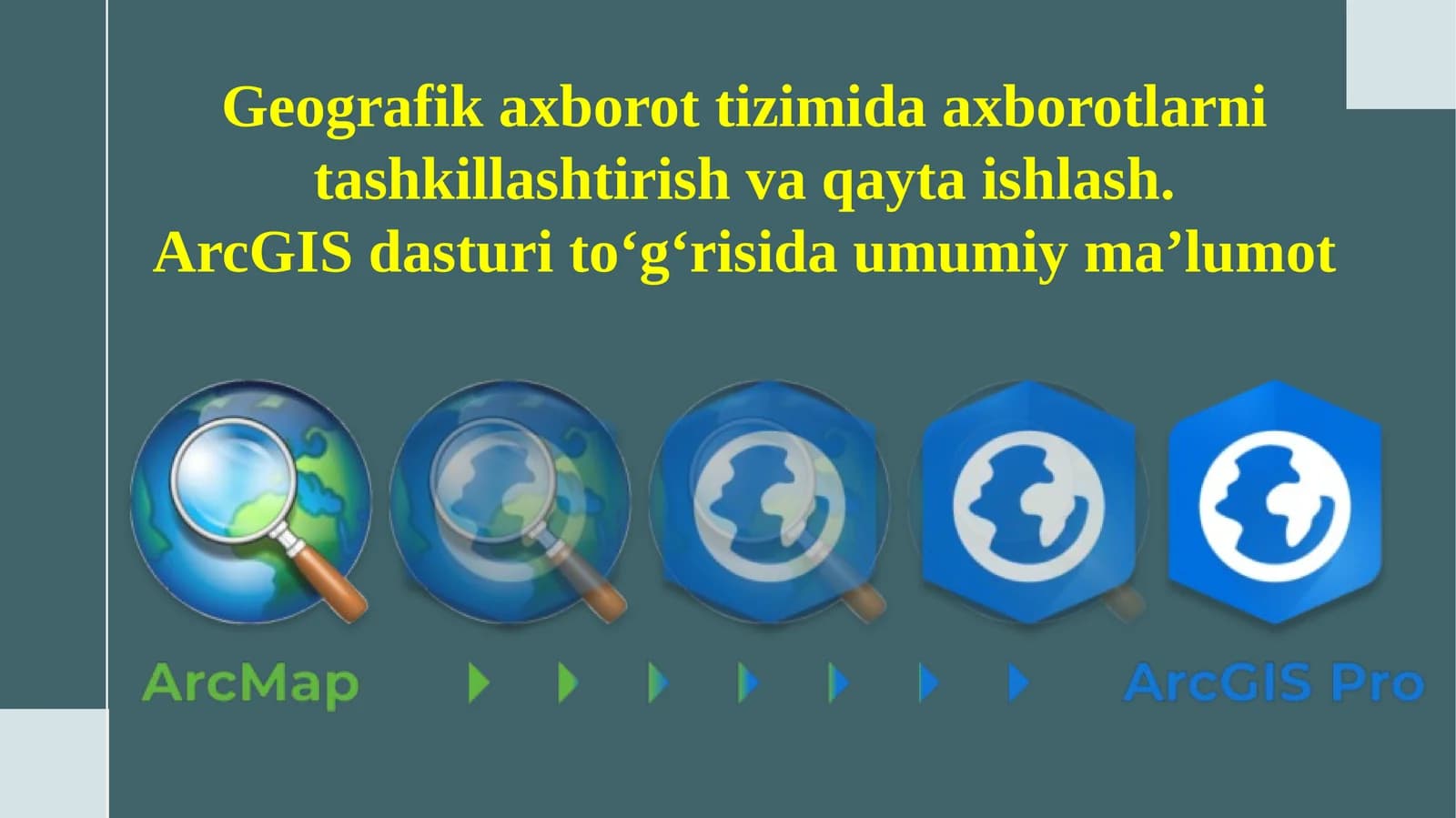 Geografiya xabarlarni tashkil etish va qayta ishlash