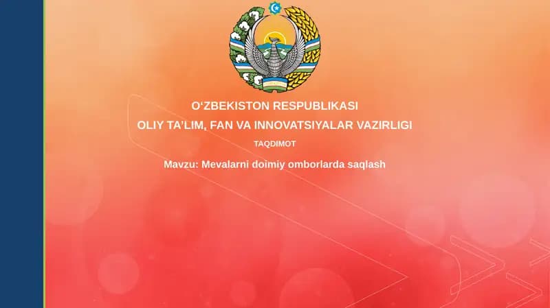 Mevalarni doimiy saqlash